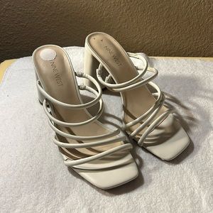 Nine West Cream Strappy Heels